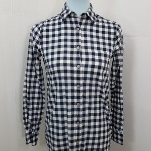 J Crew Gingham classic button-down shirt boy fit